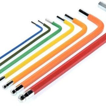 APEX Apex RC Products 7pc 1.5 / 2 / 2.5 / 3 / 4 / 5 / 6mm Ball End Long Arm Metric Allen Key Driver Set W/ Non-Slip Grip #2749