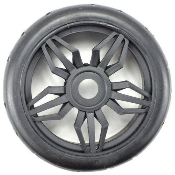 APEX Apex RC Products 1/8 On-Road Black Diamond Wheels & Super Grip Tire Set #6025