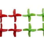 APEX Apex RC Products Blade Inductrix Bright Red / Neon Green CW CCW Props - 2 Sets (8 Props) #9060GR