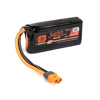 Spektrum 11.1V 3400mAh 3S 50C Smart G2 Trail Pro LiPo Battery: IC3