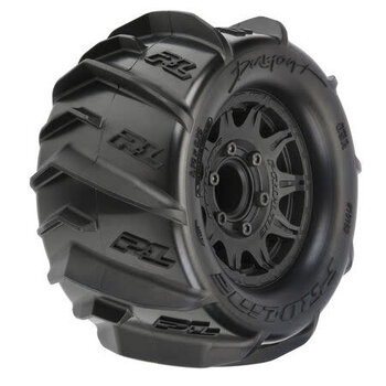Proline Racing 1/10 Dumont F/R 2.8" MT Tires Mounted 12mm/14mm Black Raid (2)