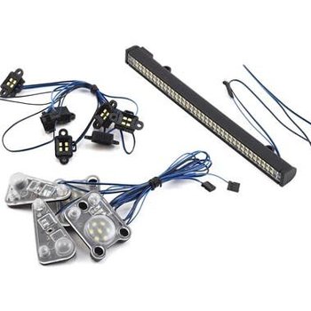 Traxxas LED light set, complete (contains rock light kit, LED light bar (Rigid®), LED headlight/tail light kit, power supply, & 3-in-1 wire harness) (fits #8011 body)