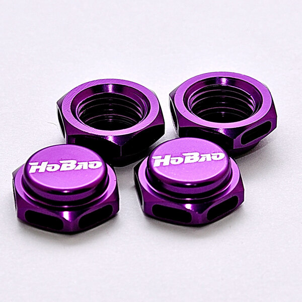 hobao [87230P] CAP WHEEL NUT 17mm (PURPLE) , 4PCS/ PITCH 1.25mm