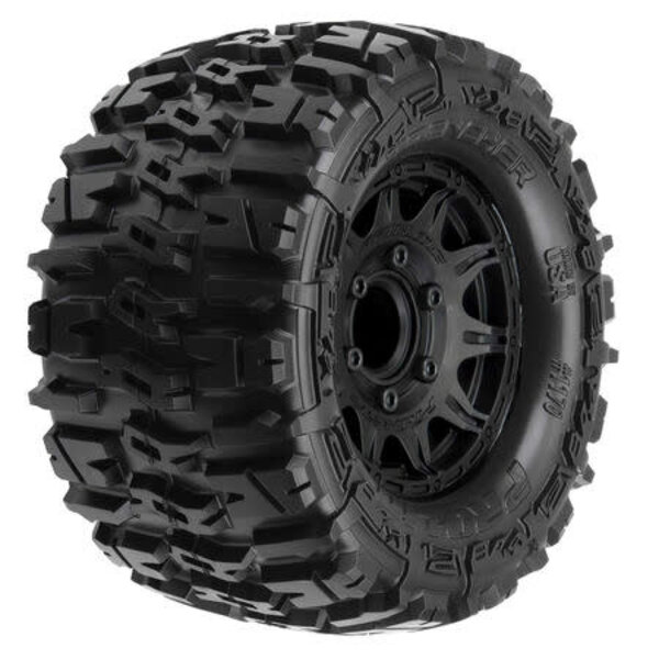 PROLINE 1/10 Trencher F/R 2.8" MT Tires Mounted 12mm/14mm Black Raid (2)