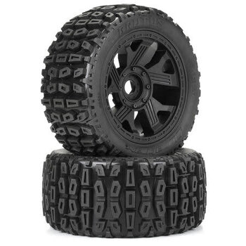 DuraTrax 1/6 Brutus F/R 5.7" Monster Truck Tires MTD 24mm Black Ripper (2) The Duratrax Brutus tire is built to handle any situation!