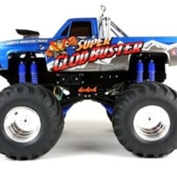 Tamiya TAM58549   1 /10 Super Clod Buster 4X4 Monster Truck Kit Tamiya is proud to present the Super Clod Buster as an assembly kit. This monster truck features an American pick-up truck like body that gives it a realistic appearance.