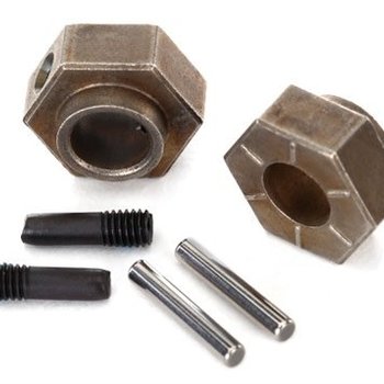 Traxxas 8269 Wheel hubs, 12mm hex (2)/ stub axle pins (2) (steel) (fits TRX-4)