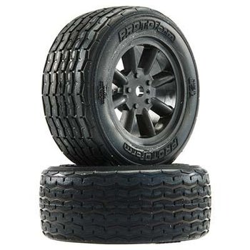10140-18 VTA Front Tires (26mm) Mounted Black Wheels (2
