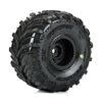 PROLINE Dreadnaught Mounted Black Wheel F/R (4) for Arrma Gorgon/Quake Grom