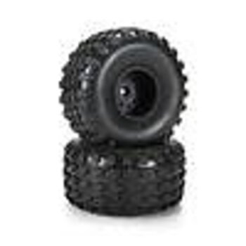 PROLINE Dirt Hawg 2.0 F/R 2.6" MT Tires Mounted Arrma Stock Wheel Black (2) for ARRMA QUAKE & GORGON
