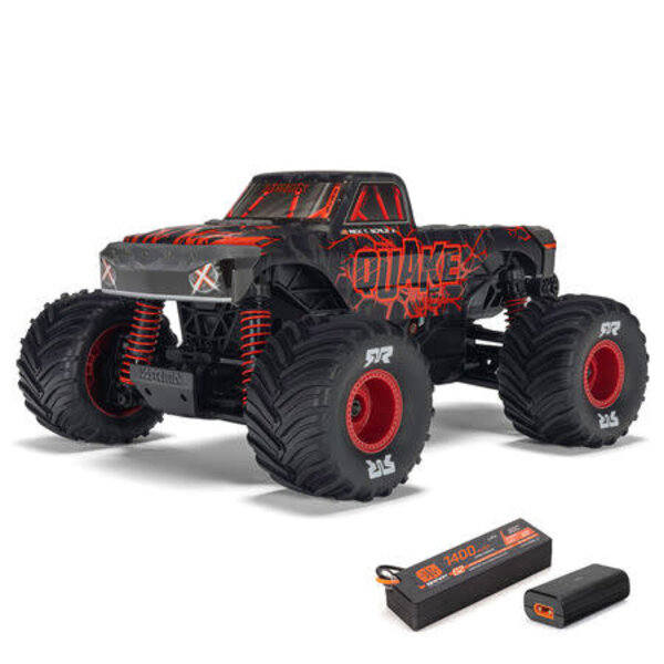 Traxxas ARA2137T1  1/16 QUAKE GROM 4X4 RTR Brushed Monster Truck (Battery & Charger Included), Red