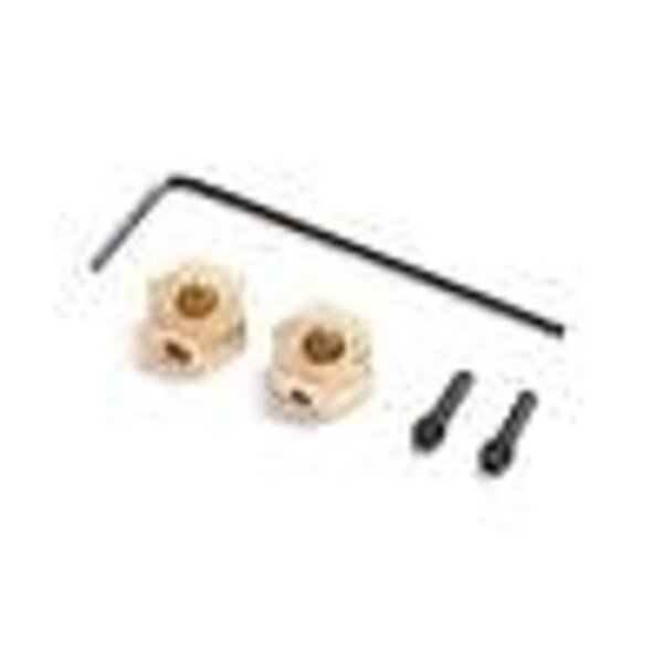 Hex Hub, Brass 1.0g (2): SCX24, AX24