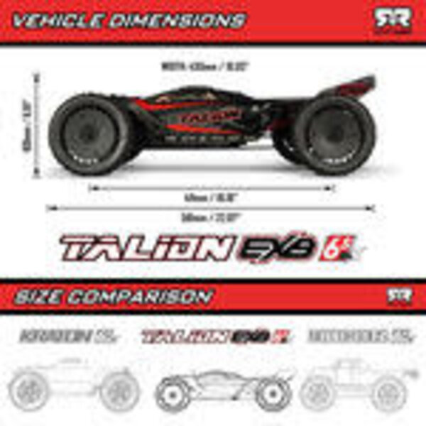 arrma 1/7 TALION 6S EXB 4X4 RTR Brushless Speed Truck, Black