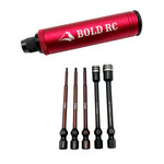 HRP BOL10610  Trail 1/4" Pocket Driver 5 Tip Set & Machined Aluminum Handle