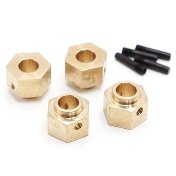 yah racing YEAH RACING TRAXXAS TRX-4 BRASS 12MM BRASS HEX ADAPTER 8MM OFFSET SET TRX4-037