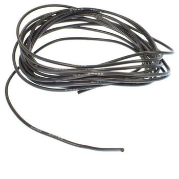APEX APEX RC PRODUCTS 3M / 10' BLACK 22 GAUGE AWG SUPER FLEXIBLE SILICONE WIRE #1191