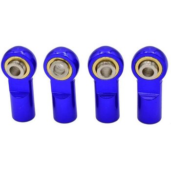 HOT RACING RVO160AHBN06 Blue 7075 Aluminum Push Rod Ends (4)