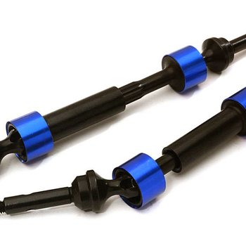 Integy DUAL JOINT TELESCOPIC REAR DRIVE SHAFTS FOR TRX 1/10 STAMPEDE 4X4 & SLASH 4X4 C27987BLUE New Item