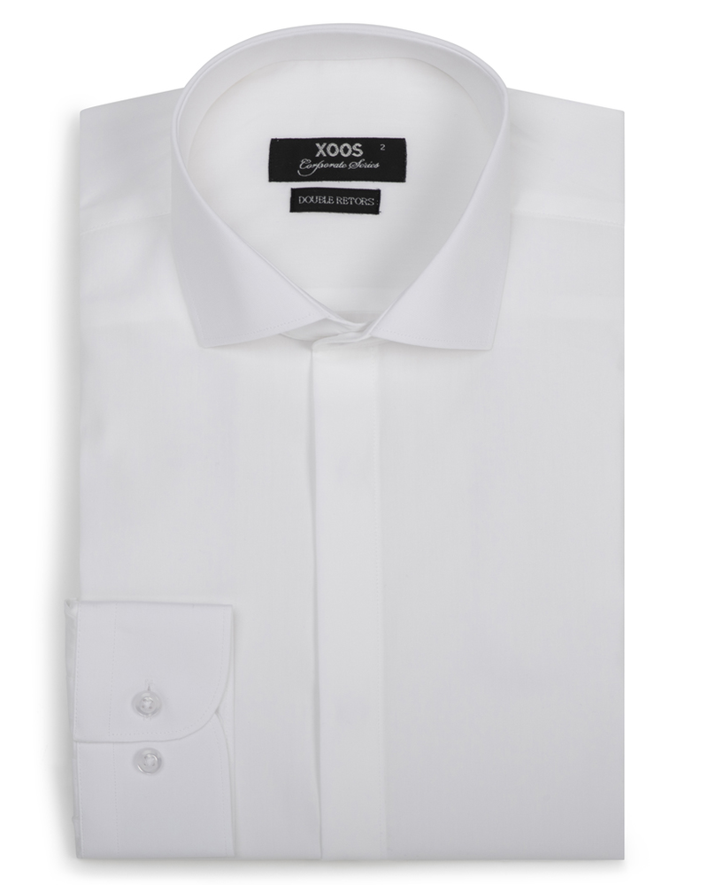 white dress shirt hidden buttons