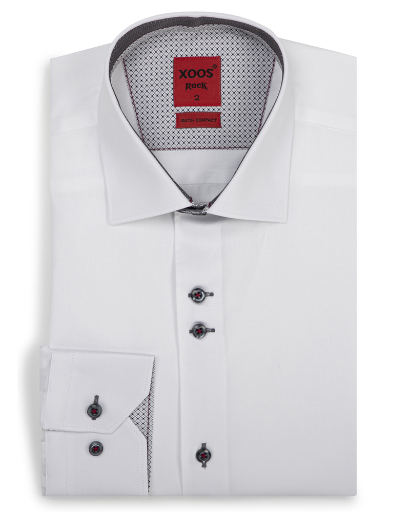 mens fitted white dress shirt