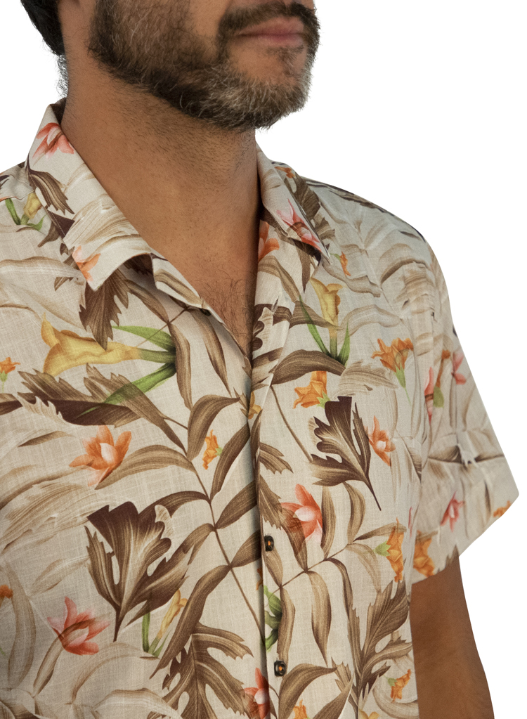 floral short sleeve dress shirt