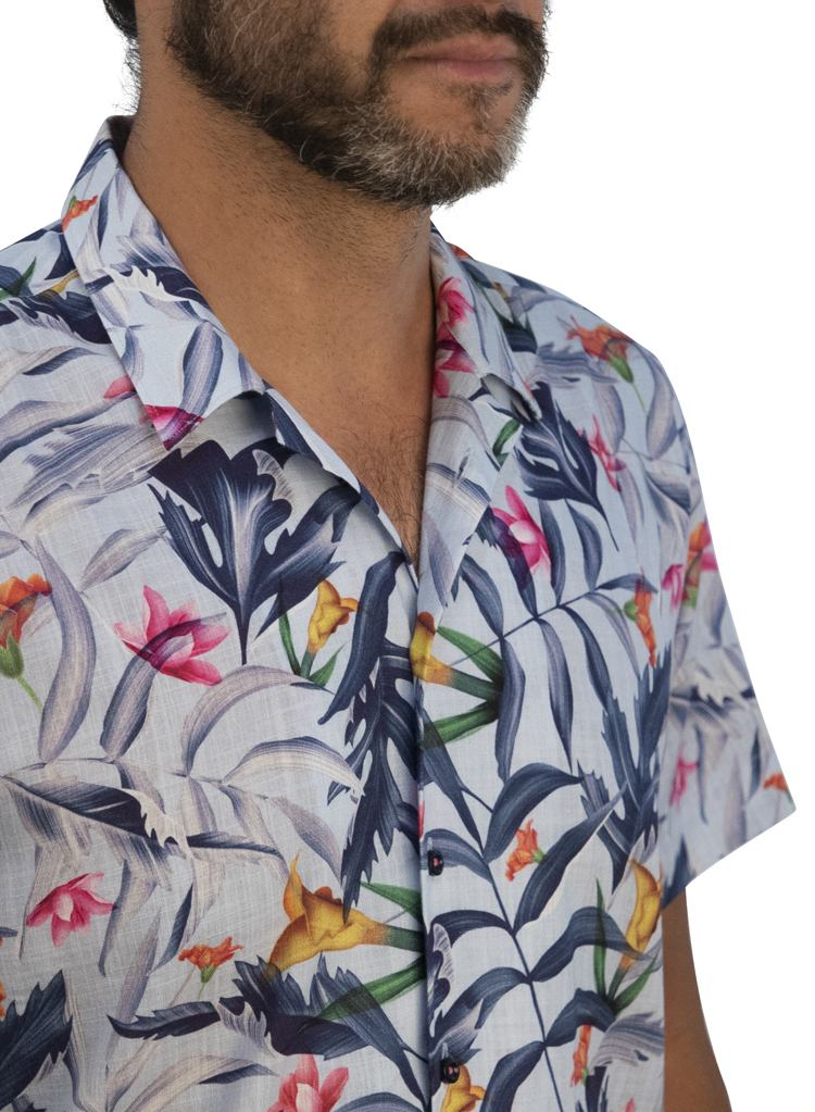 floral short sleeve dress shirt