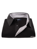 XOOS Black short sleeve polo shirt for men printed lining