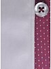 XOOS CASSIC-FIT light gray dress shirt burgandy polka dot braid