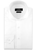 XOOS Men's white  gabardeen Full Spread collar dress shirt (Double Twisted)