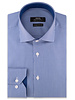 XOOS Blue vichy checks men's fitted dress shirt  (Double Twisted)