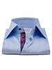 XOOS Men's light blue de Ville collar dress shirt paisley lining