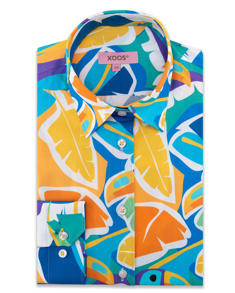 XOOS WOMEN'S summer patterned print shirt