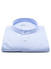 XOOS Men's officer collar blue jacquard shirt