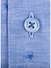 XOOS Men's blue star woven patterned dress shirt