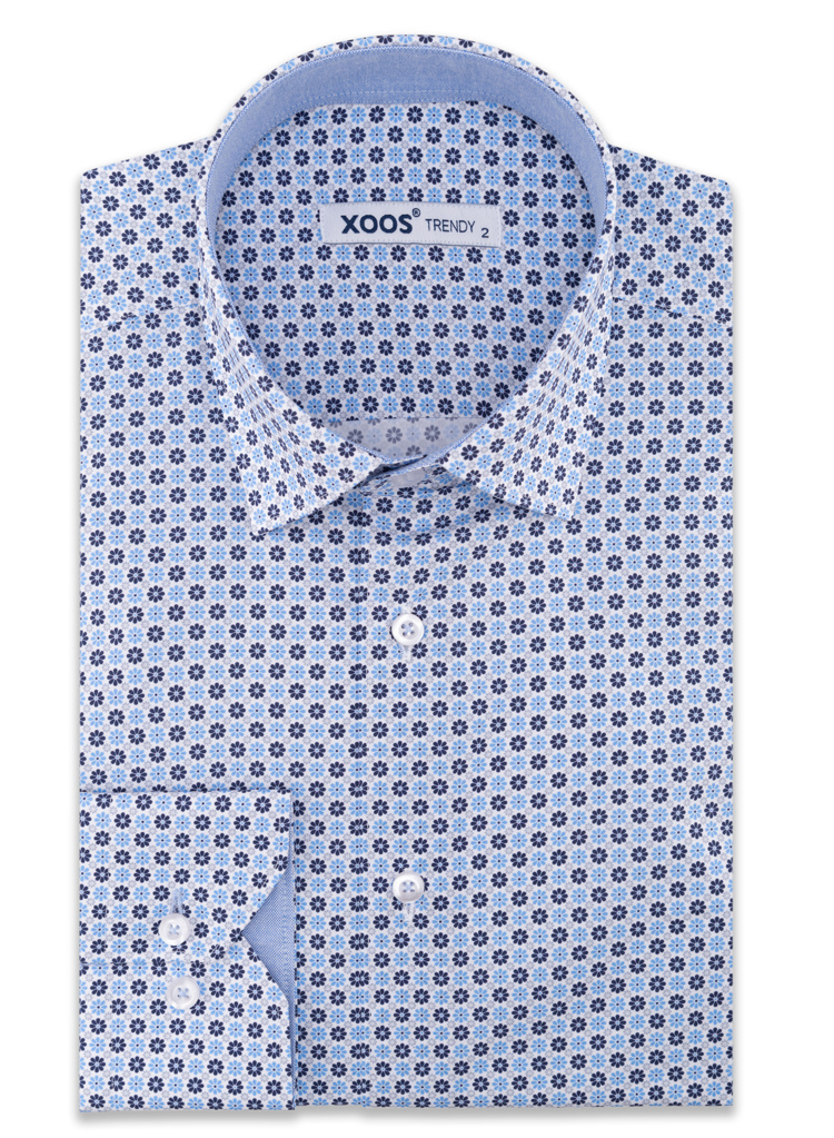 Men's blue Floral printed patterned 