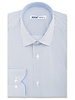 XOOS Men's blue bean prints dress shirt light blue collar lining