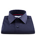 XOOS Men's navy dress shirt red braid (Double Twisted)