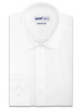 XOOS Men's white dress shirt  with hidden placket (Double Twisted)