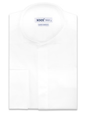 XOOS Men's White tuxedo shirt wing collar (Double Twisted)