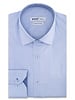 XOOS Men's fitted light blue shirt with blue woven lining (Double Twisted)