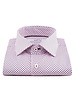 XOOS Men's pink prints dress shirt navy collar braid