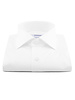 XOOS Men's white  striped herringbone patterns dress shirt (Double Twisted)