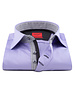 XOOS Men's lavander double chest buttons dress shirt with gray patterned lining