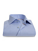 XOOS Blue fitted dress shirt for men orange lining (Double twisted)