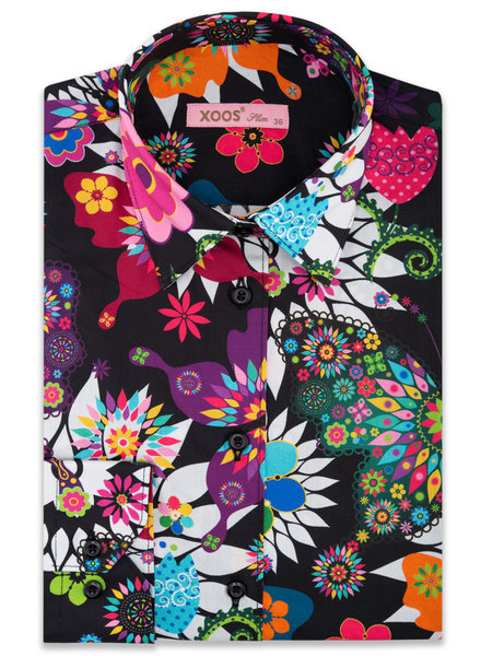 XOOS WOMEN'S multicolor floral print shirt