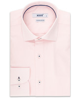 XOOS Men's pink dress shirt and navy collar braid (Double Twisted)