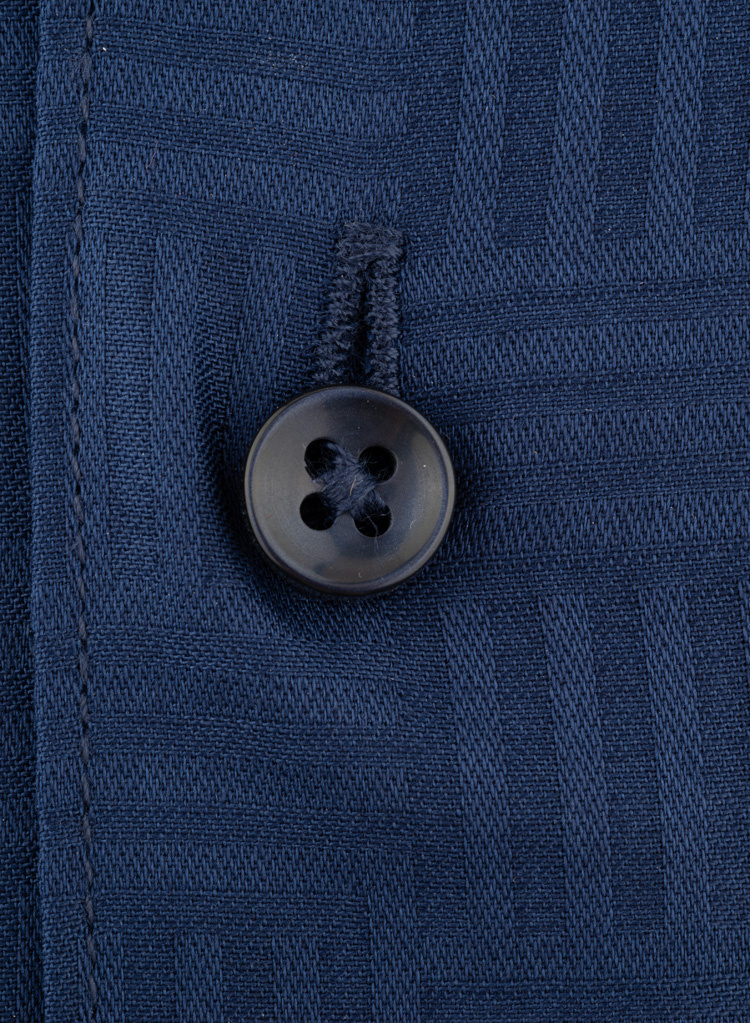 Men's navy dress shirt tone on tone geometrical pattern (Double Twiste ...