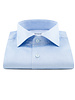 XOOS Men's blue woven cotton French cuffs dress shirt (Double Twisted)