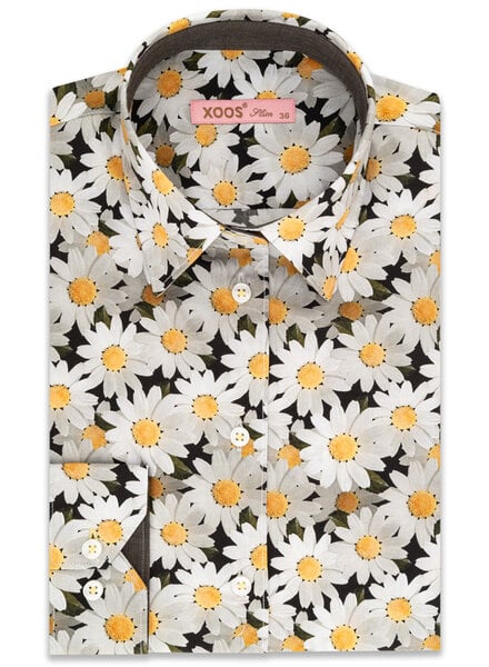 XOOS WOMEN'S dress shirt with sunflower print