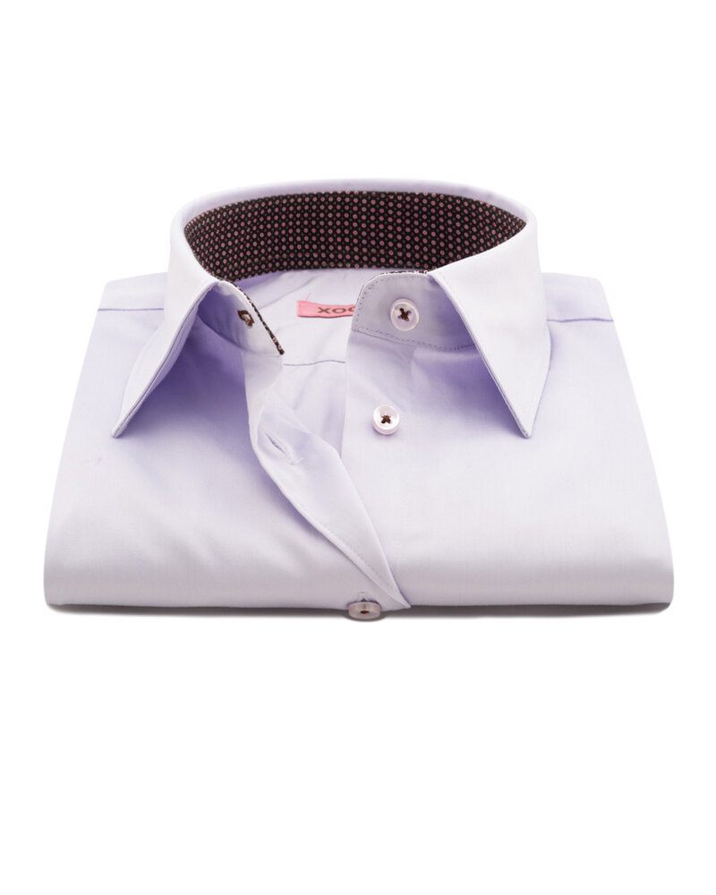 XOOS WOMEN'S lavender shirt with printed patterned lining